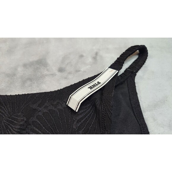 Victoria's Secret Swim Pure Black XL Scrunchie String Bikini Bottom NWT - Picture 3 of 6